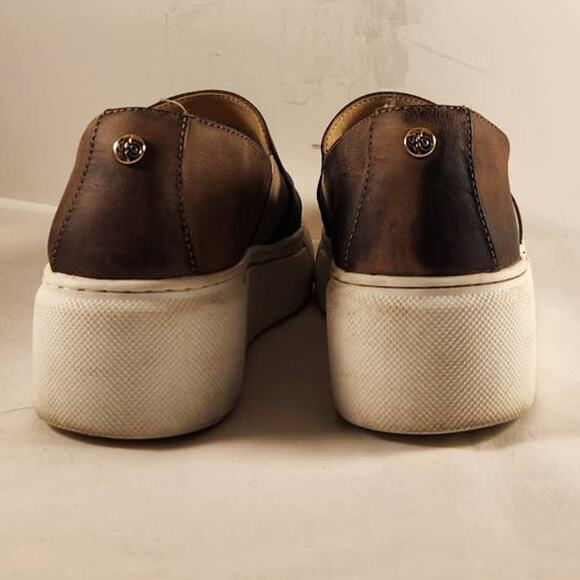 Alex Marie Women's 4 Feature Tech Brown-Leather Platform Slip-on Sneakers 6M - Picture 5 of 7